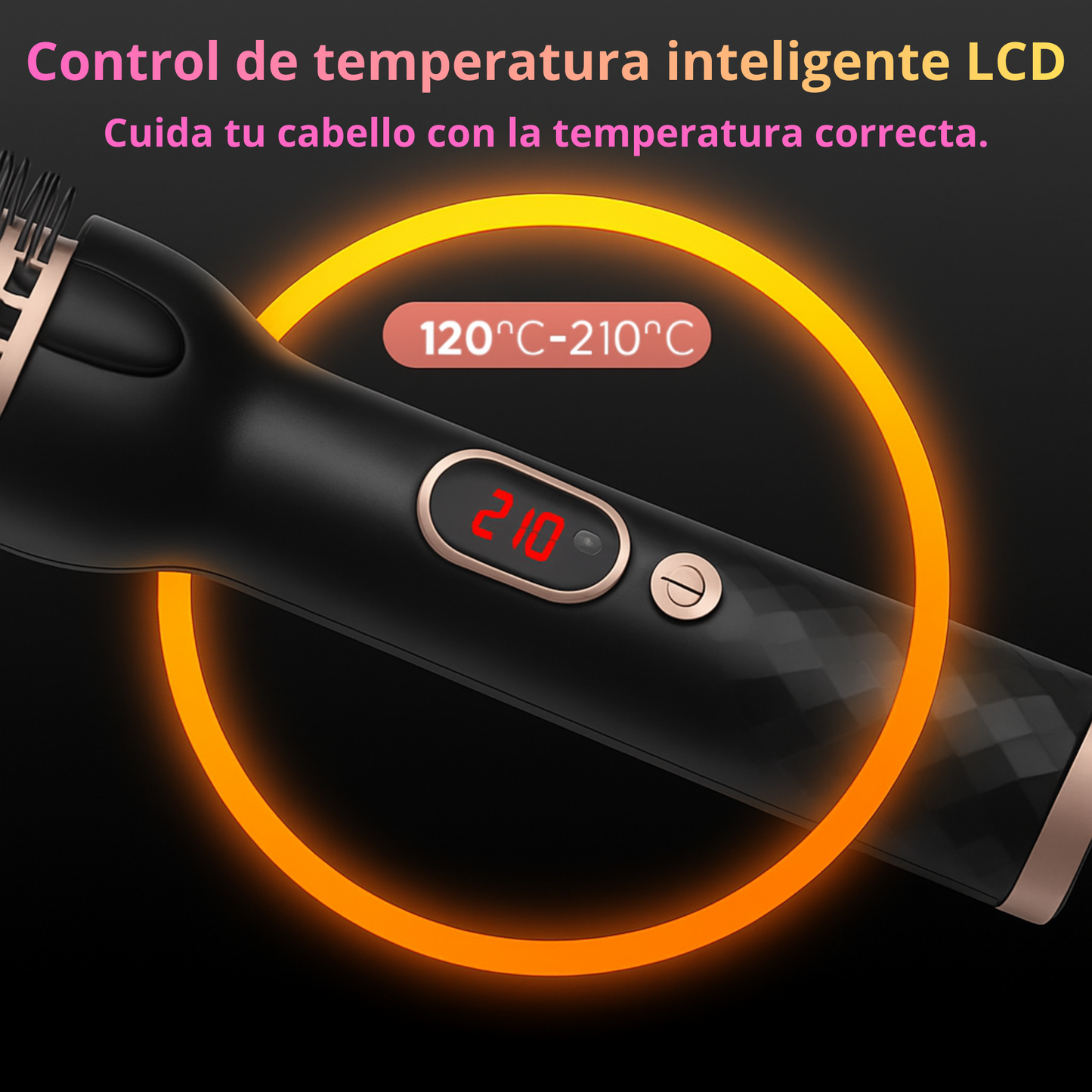 Cepillo Iónico Cerámica + Turmalina | Volumen, Ondas y Alaciado en Minutos