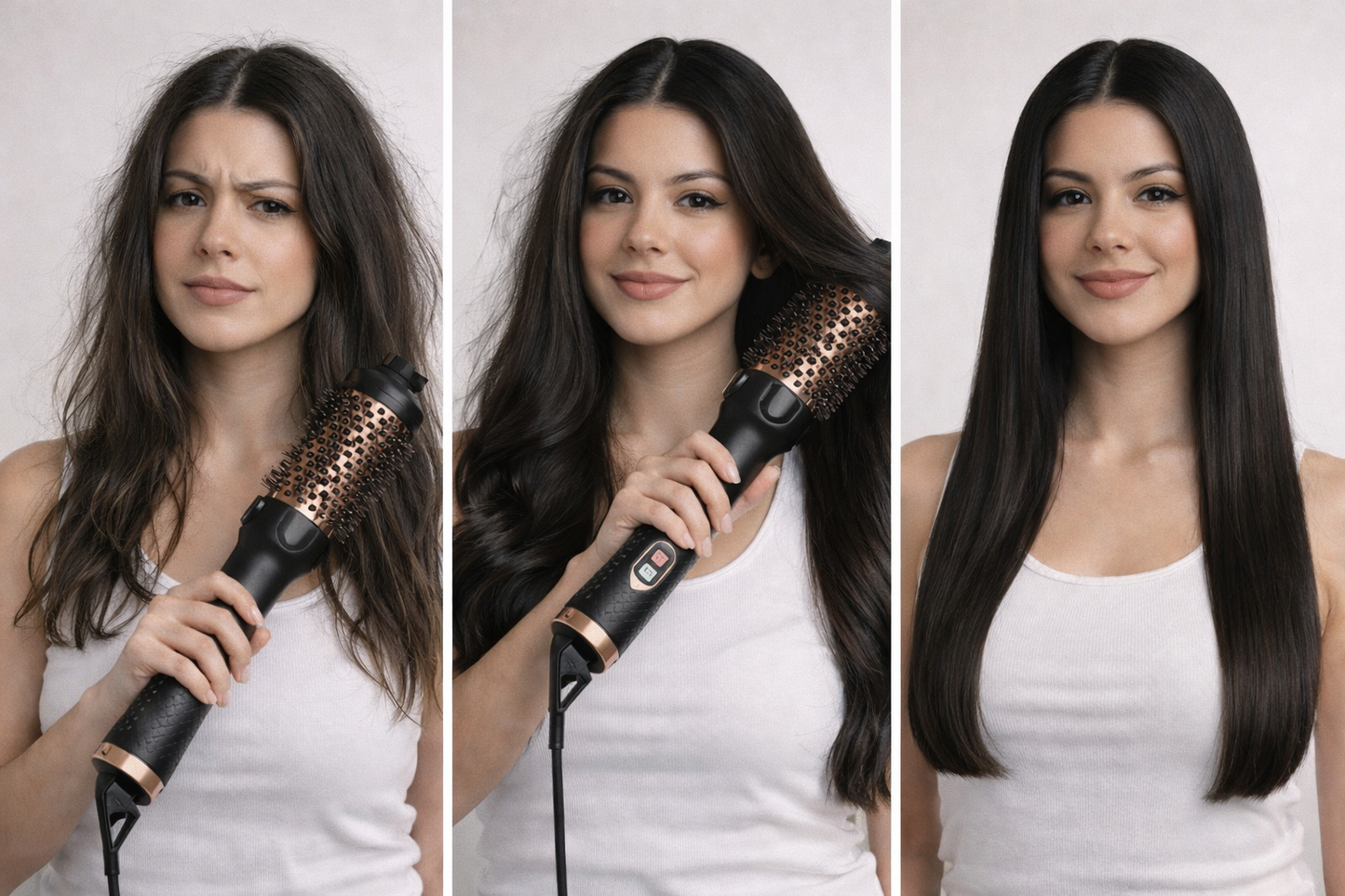 Cepillo Iónico Cerámica + Turmalina | Volumen, Ondas y Alaciado en Minutos