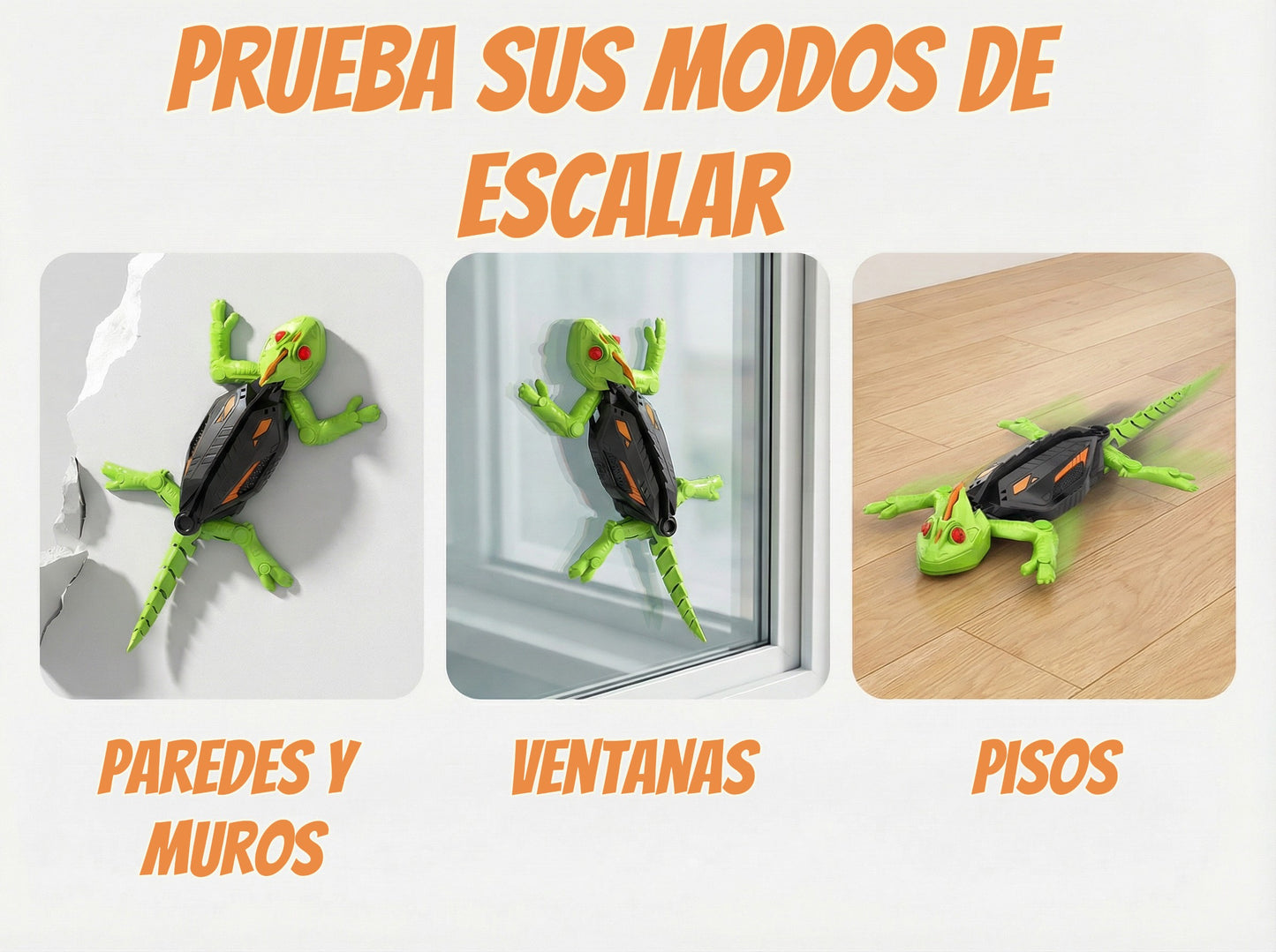 GeckoWall | Juguete inteligente que escala paredes, recargable a control remoto.